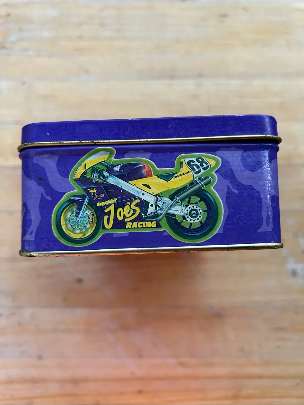 Vintage Tin Smokin’ Joes Camel Cigarettes metal box 1994 racing race car